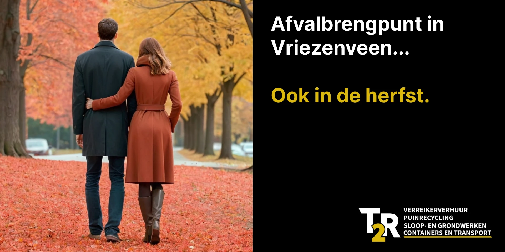 Ook in de herfst je afval wegbrengen afbeelding